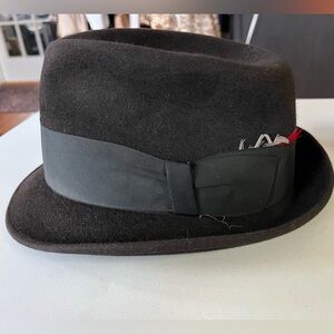 Vintage Champs Black Felt Hat with Gold Logo and PLANAR Wool Hat